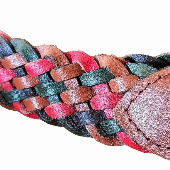 Braided Leather Belt | Boho Cottagecore Hippie Southwest | Women’s Small - Picture 5 of 14